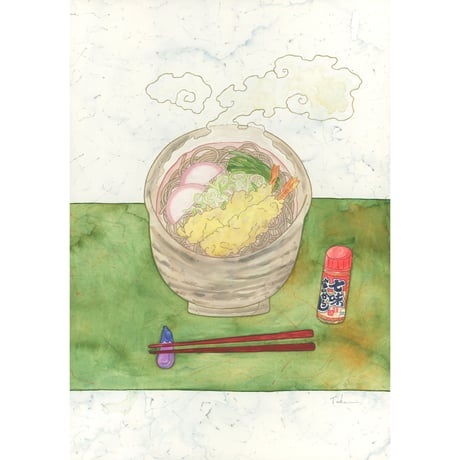 藤本巧「天ぷら蕎麦」fujimoto takumi 原画