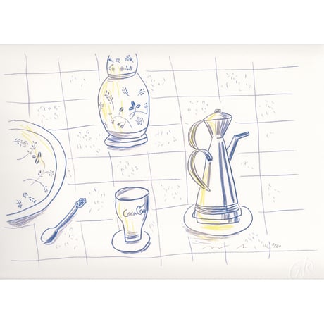 安西水丸「ブルーの静物画」mizumaru anzai