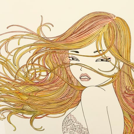 須川まきこ「南風」原画 sugawa makiko