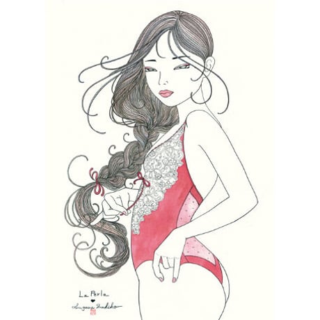 須川まきこ「メゾンボディと新しい朝」原画 sugawa makiko
