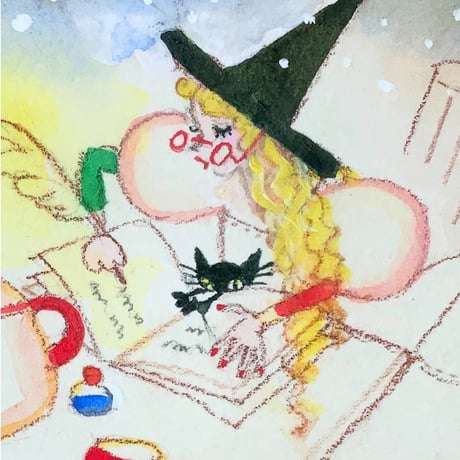 田村セツコ「締切なので」版画作品