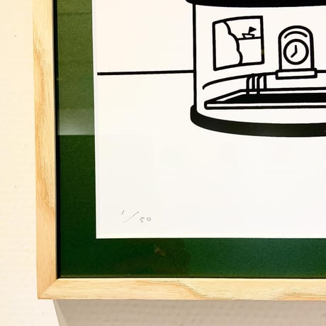 OTA Minami「ドローイング 4. 缶詰(プールサイド)」版画
