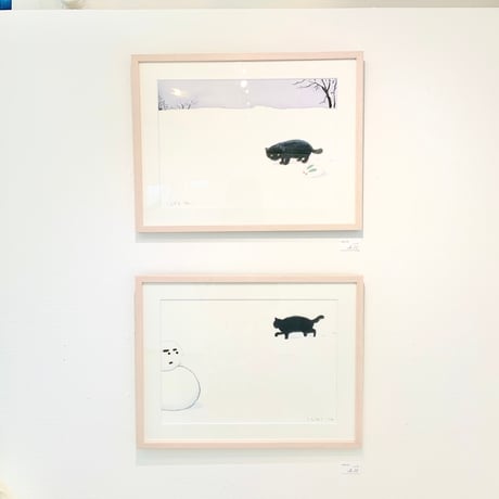 南伸坊「ゆきだるま」版画
