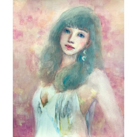 吉村奈穂子「シルバーのイヤリング」（原画）