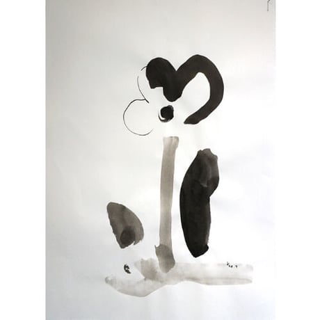 手島加江「なかなかの花」（原画）tejima kae