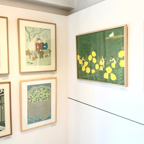 川上和生「朝の散歩」原画作品