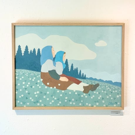 川上和生「母と娘」原画作品