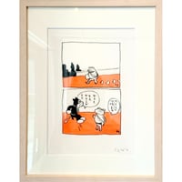 南伸坊「リキテンスタイン・田河水泡」原画