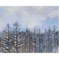 民野宏之 「冬の森（手稲山）」原画