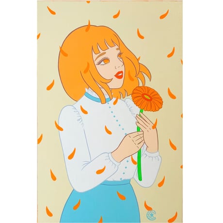 竹井千佳「Thank you (orange)」/ 原画　chika takei