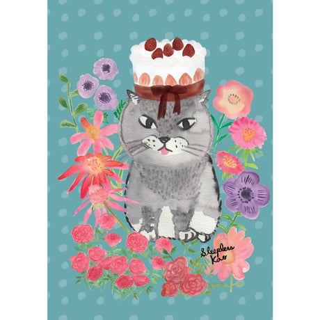 Sleepless kao「I love strawberry shortcake」版画