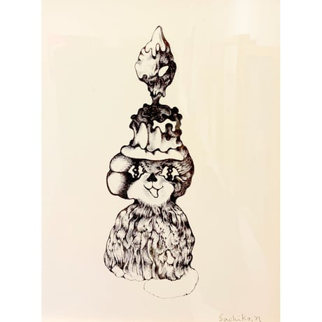 中村幸子「ろうそくキャット」  原画