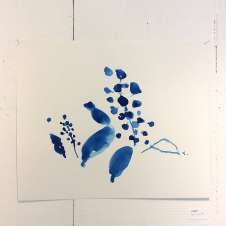 手島加江「やまごぼう」（原画）tejima kae