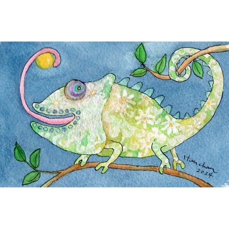 はんまけいこ「満月捕まえたよ」hanma keiko 原画