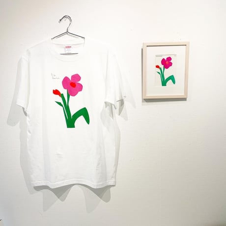 舟橋全二 Tシャツ  flower 柄