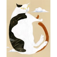 河井いづみ「ねこ雲のまなざし」izumi kawai  原画