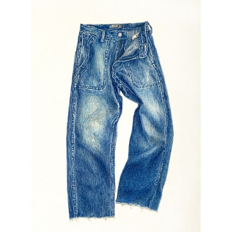 門川洋子「JA+U-Denim Pants」（原画）