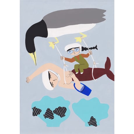 丸山一葉「どこでも貝拾い」原画作品