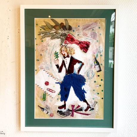 田村セツコ「オリーブ畑にて」原画  tamura setsuko