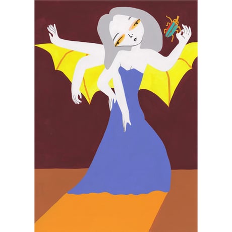 丸山一葉「こうもり」原画作品