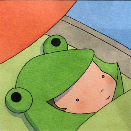 杉田比呂美「ずっと空をみている」原画作品