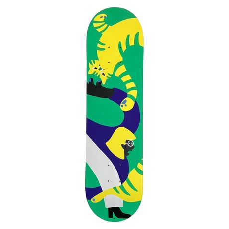 meeg「KARAMU skateboard(緑×黄)」原画