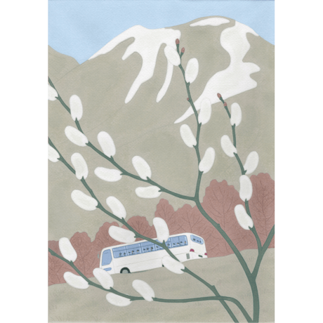 川上和生「猫やなぎ」原画作品