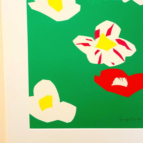 舟橋全二「赤と白の椿」Zenji Funabashi 「RED AND WHITE CAMELLIA」