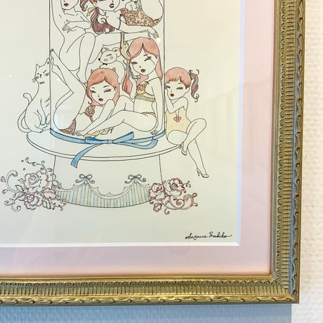 須川まきこ「ガラスドーム１」原画 sugawa makiko