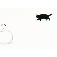 南伸坊「ゆきだるま」版画
