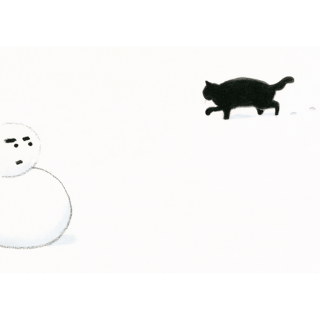 南伸坊「ゆきだるま」版画