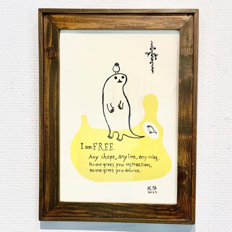 山田博之「癒しの声だ」原画  hiroyuki yamada