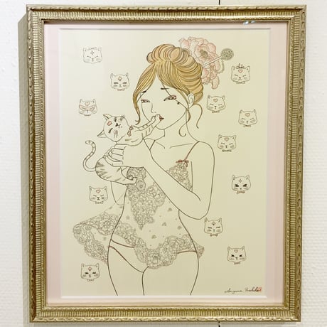 須川まきこ「休日」原画 sugawa makiko