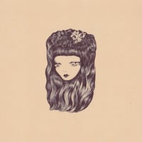 中村幸子「白い花かざり」  原画