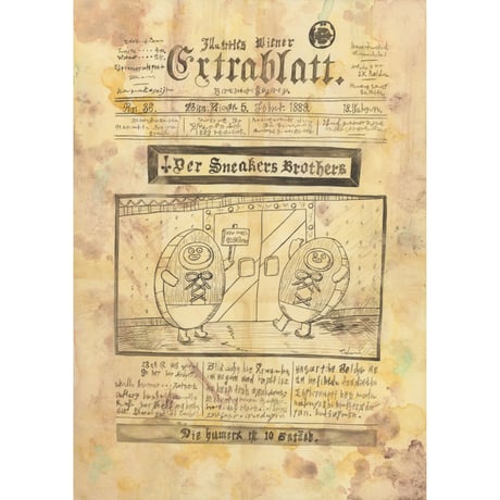 藤本巧「いつかの新聞」fujimoto takumi 原画