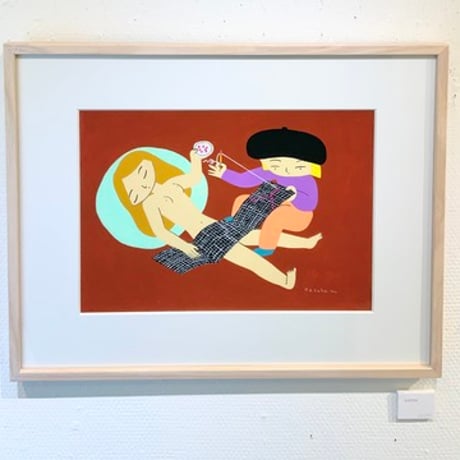 丸山一葉「ここにワイ」原画作品