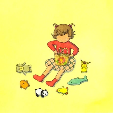 杉田比呂美「今日はだれとお出かけしよう」原画作品