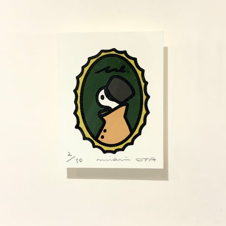 OTA Minami「 思い出すといつも曖昧な顔の人 」版画