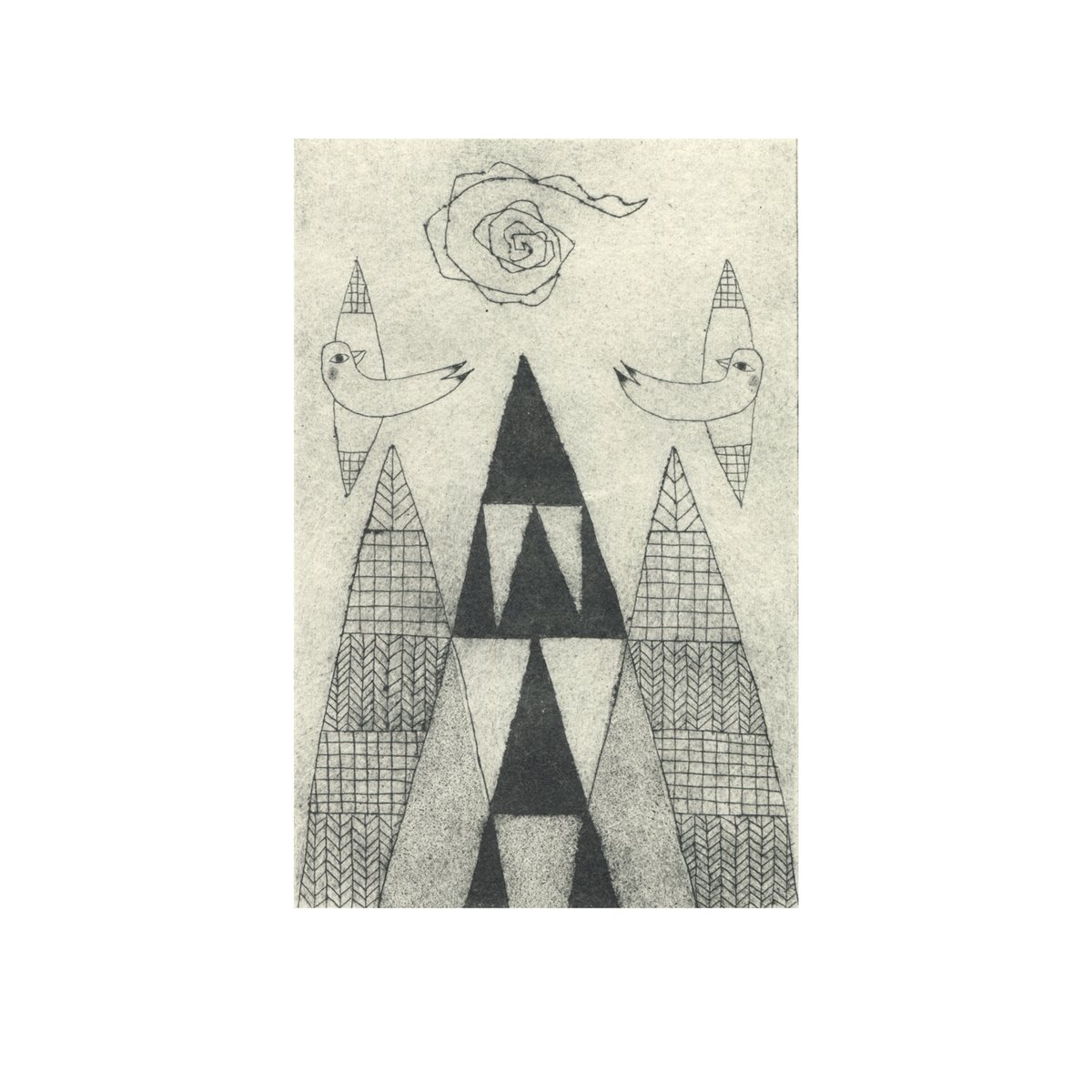 山田ミヤ「高い山」紙版画 | SPACE YUI online shop