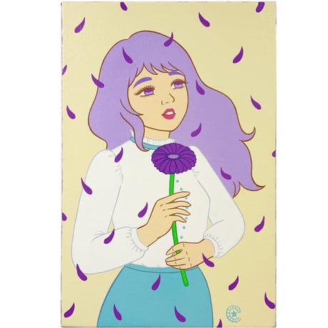 竹井千佳「Thank you (purple)」/ 原画　chika takei