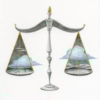 河井いづみ「てんびん座Ⅱ（星座）」  izumi kawai  原画