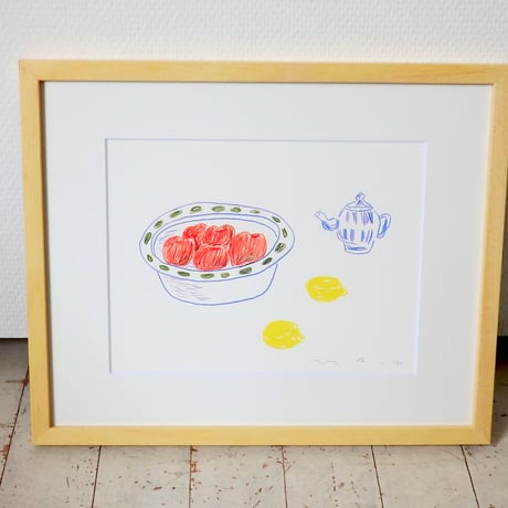 安西水丸「レモンとスモモ」mizumaru anzai