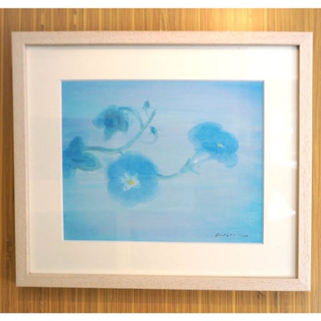 小池アミイゴ「明け方の朝顔」版画