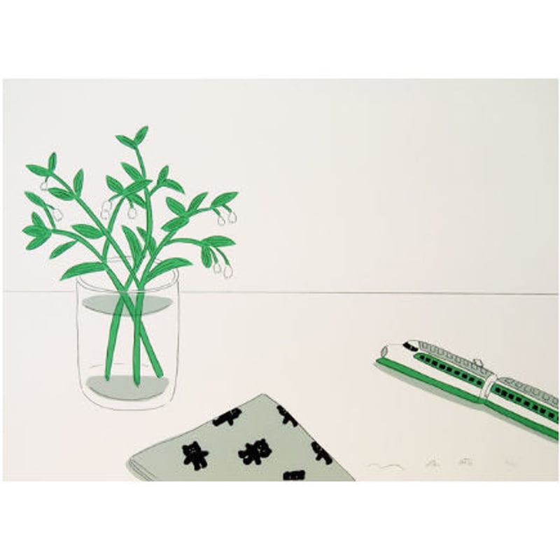 安西水丸「新幹線と花」 | SPACE YUI online shop 安西水丸「新幹線と花」 | SPACE YUI online shop