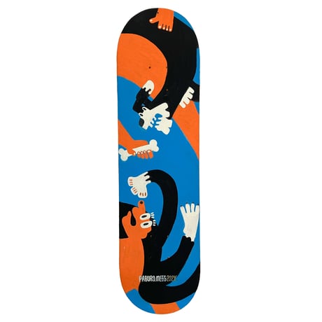 meeg「REVOLVE skateboard（青×橙）」原画