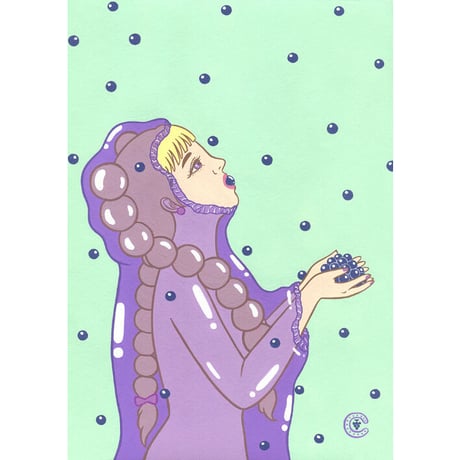 竹井千佳「ぶどう」/ "grape"原画　chika takei