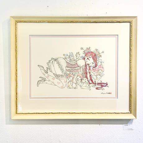須川まきこ「密な時間　２」原画 sugawa makiko