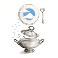 河井いづみ「スープの彼方 / ブルー The other side of the soup」  izumi kawai