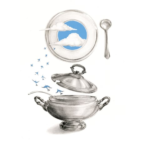 河井いづみ「スープの彼方 / ブルー The other side of the soup」  izumi kawai