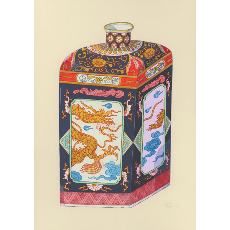 藤本巧「龍文角瓶」fujimoto takumi 原画